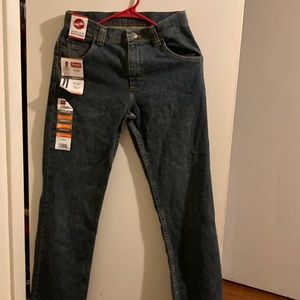 Wrangler 5 pocket dark blue jeans big boys size 14 Regular Straight fit NWT